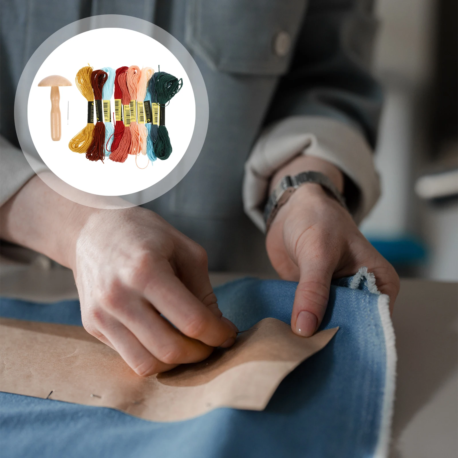 1Set Wooden Mushroom Patching Tool Traditional Sewing Thread Kit Small Mushroom Darning Tool for Clothes Repairs
1Set Wooden Mushroom Patching Tool Traditional Sewing Thread Kit Small Mushroom Darning Tool for Clothes Repairs