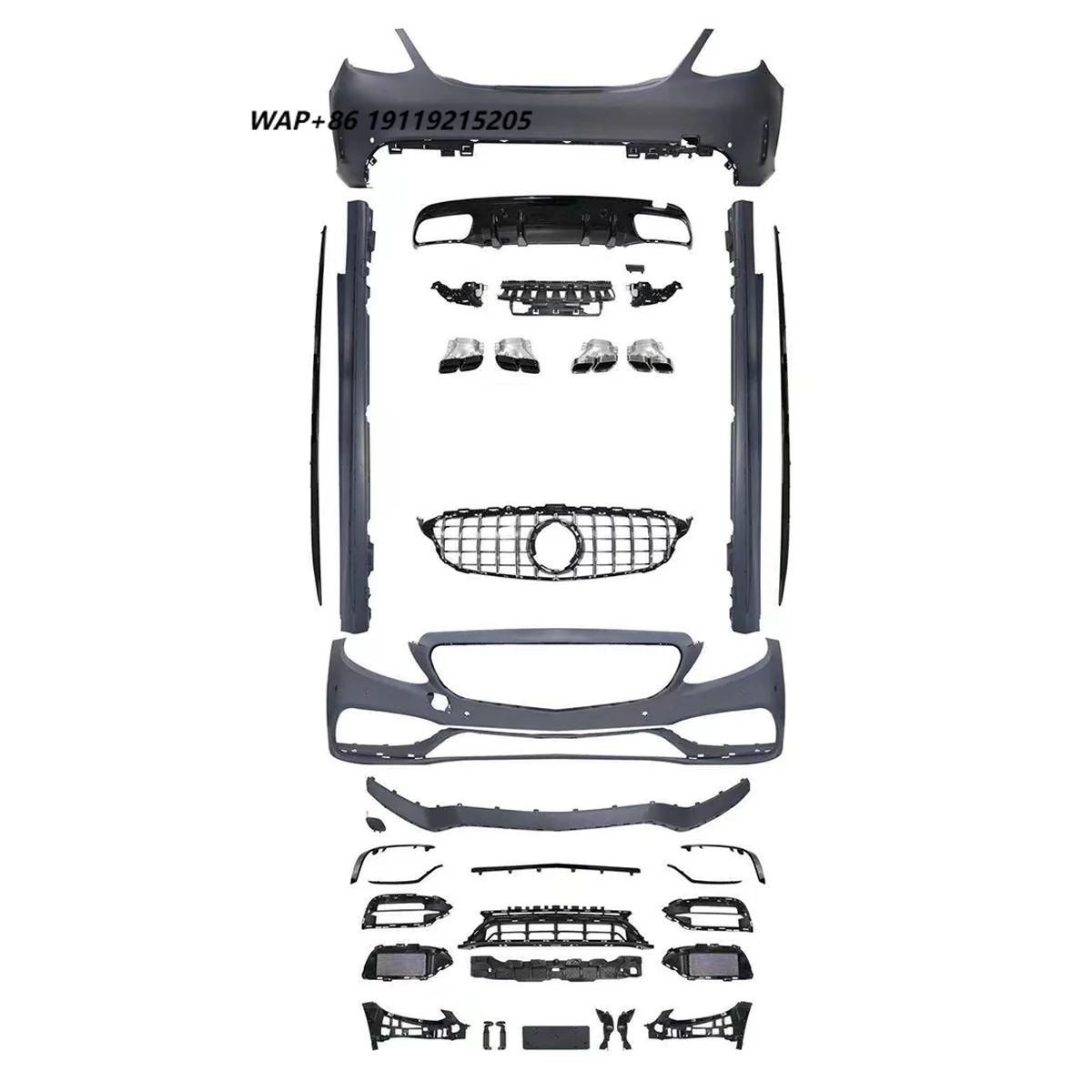 Body Kit for C Class W205 2016+ Change to C63 Facelift Car Bumpers Complete Auto Parts.
Body Kit for C Class W205 2016+ Change to C63 Facelift Car Bumpers Complete Auto Parts.