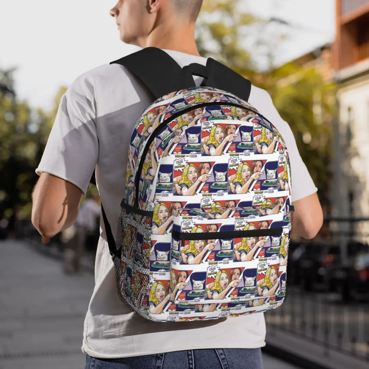 Pop Crying Cat Memes Backpack Daypack Large Capacity Children BookBag School Bag Shoulder Bags for Men Women
Pop Crying Cat Memes Backpack Daypack Large Capacity Children BookBag School Bag Shoulder Bags for Men Women
