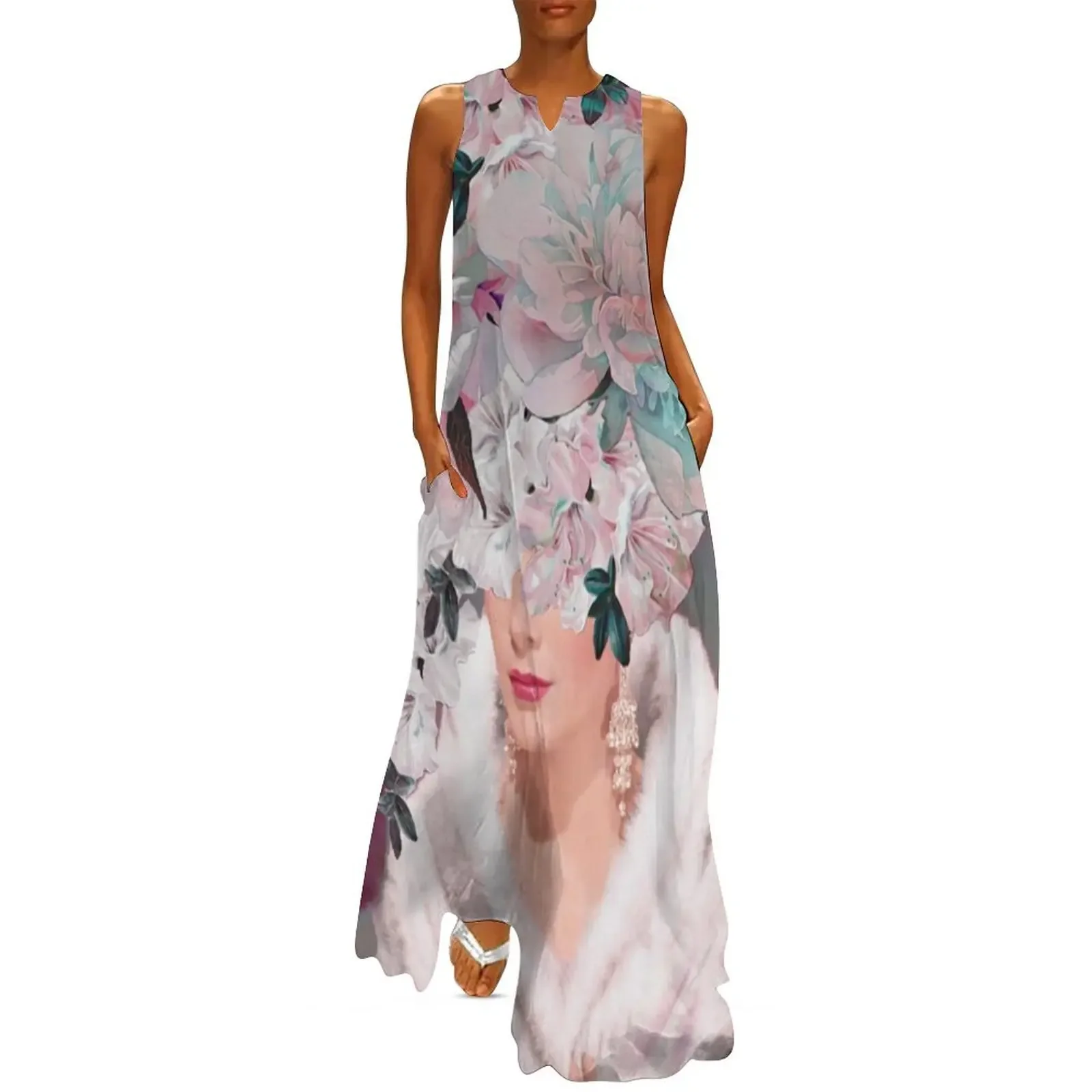 Graceful Peonies Long Dress Bride dresses Women's summer suit dresses for special events Dress
Graceful Peonies Long Dress Bride dresses Women's summer suit dresses for special events Dress