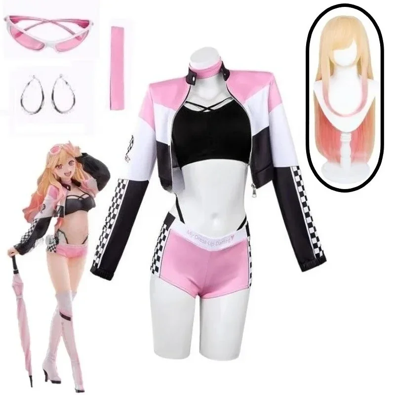 Anime My Dress Up Darling Marin Kitagawa Cosplay Costume Wig Race Suit Props Cool Girl Streetwear Dress Halloween Party Outfit
Anime My Dress Up Darling Marin Kitagawa Cosplay Costume Wig Race Suit Props Cool Girl Streetwear Dress Halloween Party Outfit