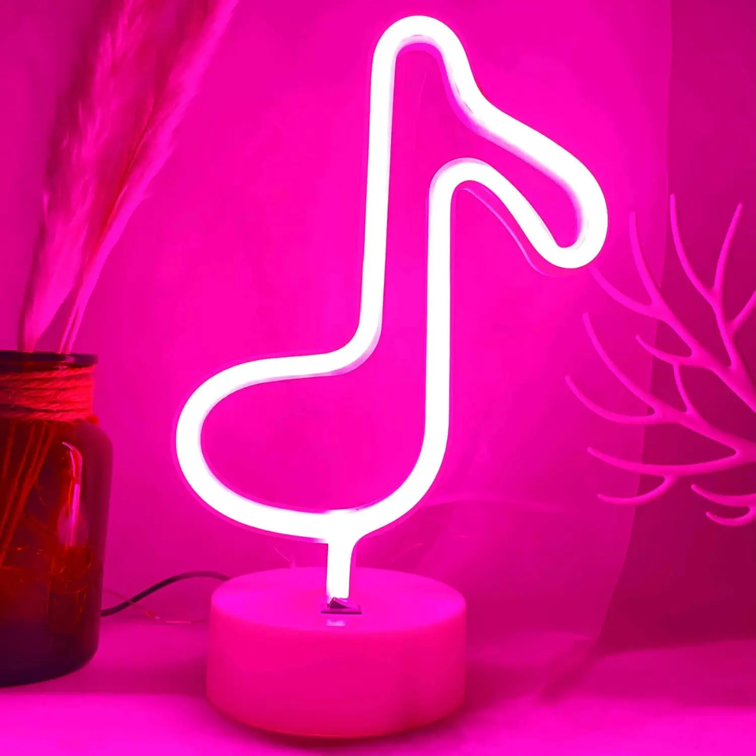 Musical Note Neon Sign USB/Battery Operated LED Neon Light for Room Music Studio Coffee Bar Birthday Party Christmas Decor Gift
Musical Note Neon Sign USB/Battery Operated LED Neon Light for Room Music Studio Coffee Bar Birthday Party Christmas Decor Gift