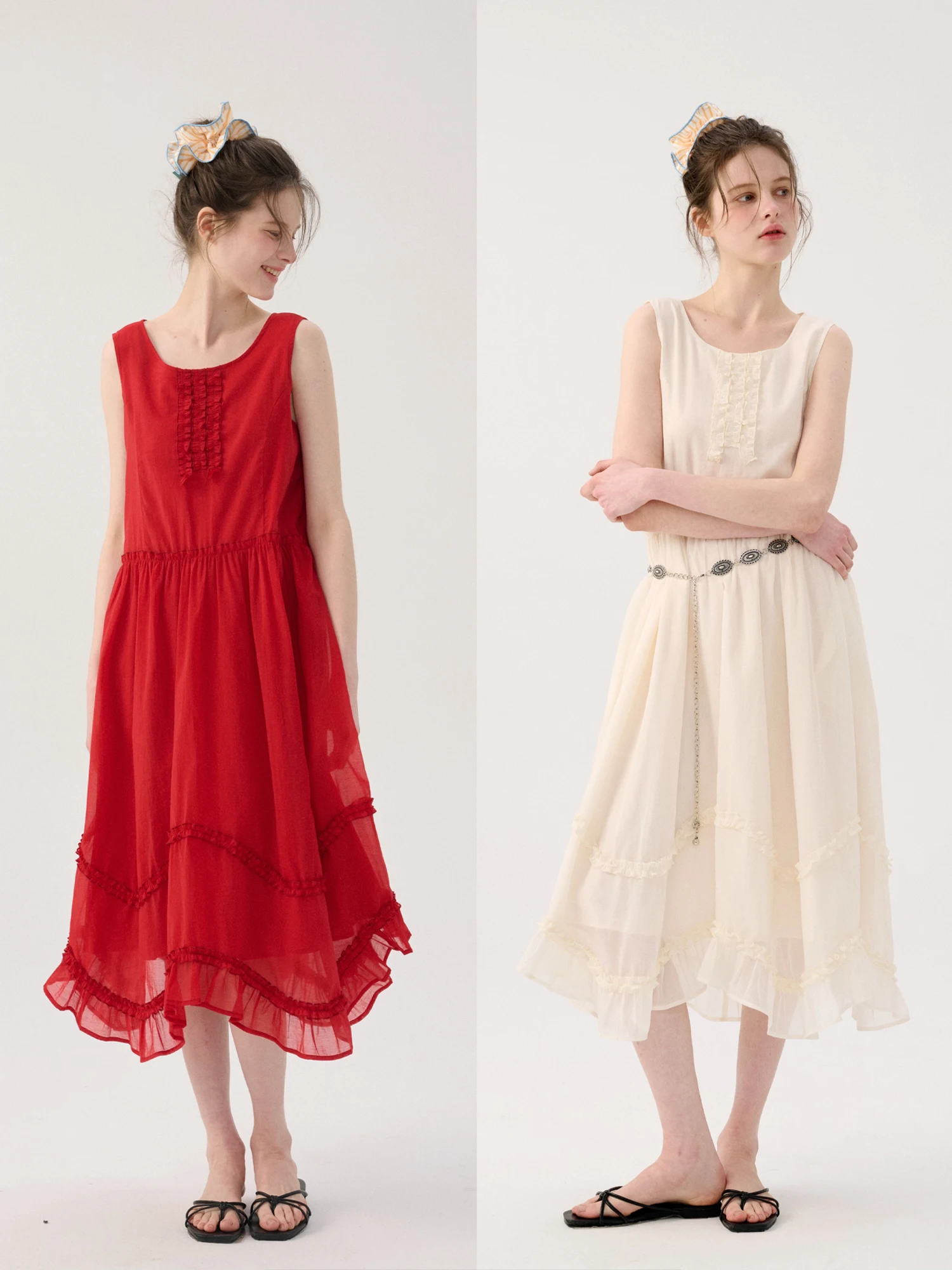 Sullenger French Style Sleeveless Vest Dress Women Spring Summer Autumn Back Tie Design Two-tone Lace Trim Casual U-neck Dress
Sullenger French Style Sleeveless Vest Dress Women Spring Summer Autumn Back Tie Design Two-tone Lace Trim Casual U-neck Dress