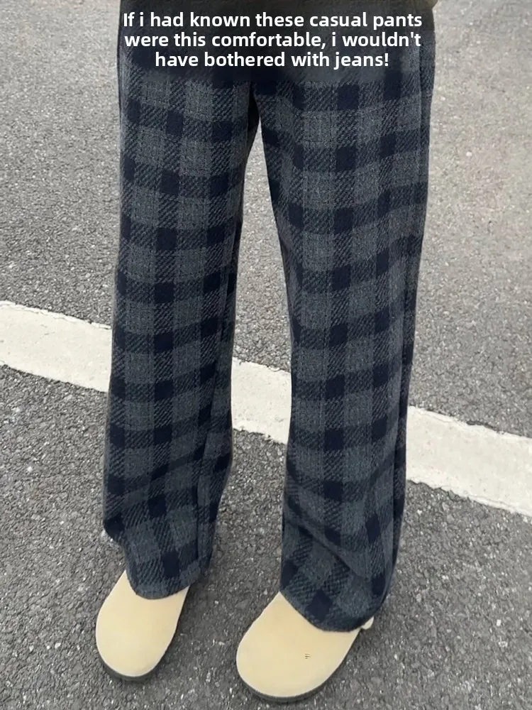 American Retro Fce Lined Tweed Men's Autumn Winter Lazy Sle Thiened Sweatpants Straight Leg Drape Casual Trousers
American Retro Fce Lined Tweed Men's Autumn Winter Lazy Sle Thiened Sweatpants Straight Leg Drape Casual Trousers