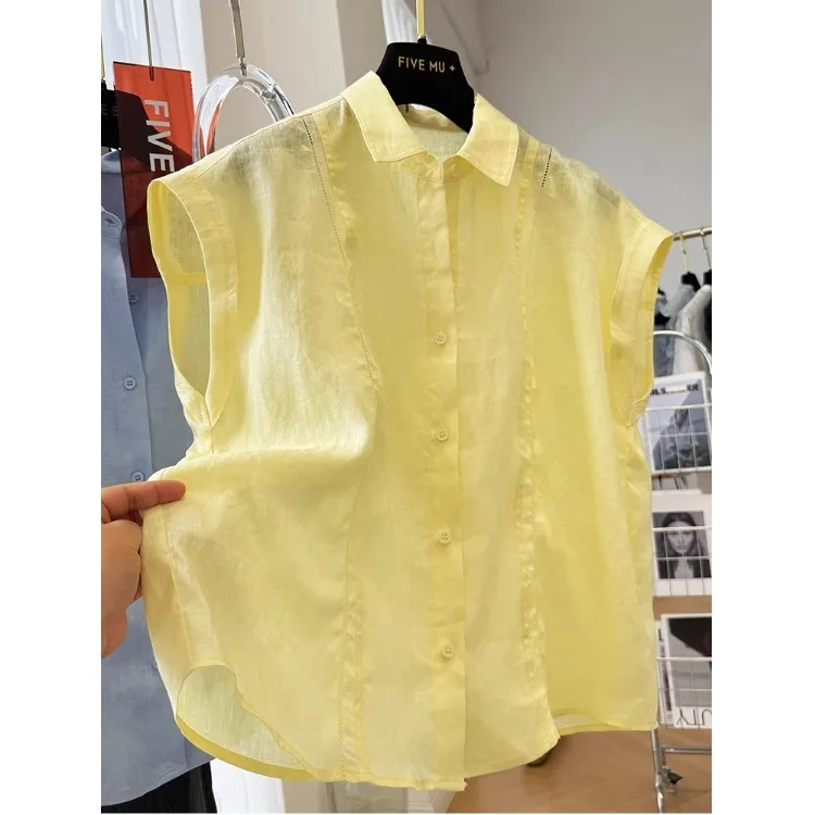 Elegant Cotton Linen Short Sleeve Shirt Women's Summer Fashionable Lightweight Luxury Top Business Casual Loose Fit Shirt
Elegant Cotton Linen Short Sleeve Shirt Women's Summer Fashionable Lightweight Luxury Top Business Casual Loose Fit Shirt