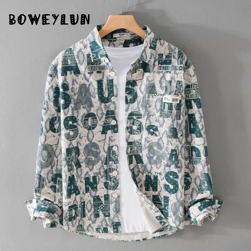 BOWEYLUN Cotton Spring and Autumn Men's Letter Print Long-Sleeved Shirt Men's Casual Loose-Fitting Trendy Youth Blouse
BOWEYLUN Cotton Spring and Autumn Men's Letter Print Long-Sleeved Shirt Men's Casual Loose-Fitting Trendy Youth Blouse