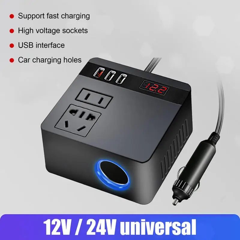Car Adapter For Plug Outlet Household Car Socket Electric Car Charger 150W Quick Charging For Travel Air Compressor
Car Adapter For Plug Outlet Household Car Socket Electric Car Charger 150W Quick Charging For Travel Air Compressor