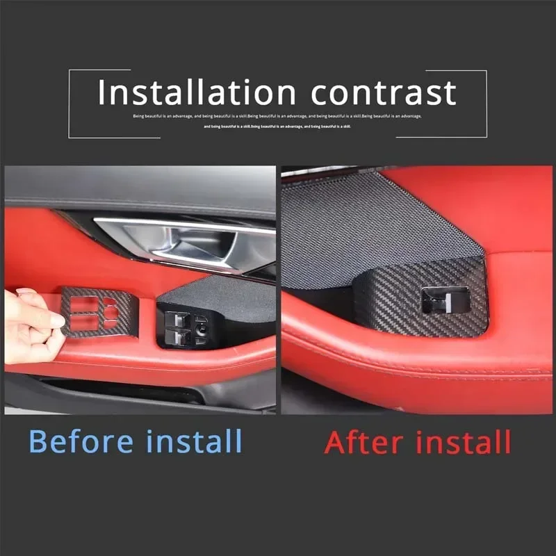 For Jaguar F-TYPE 2013+ Car Glass Lifting Buttons Frame Trim Real Carbon Fiber Car Interior Accessories Decorative Sticker
For Jaguar F-TYPE 2013+ Car Glass Lifting Buttons Frame Trim Real Carbon Fiber Car Interior Accessories Decorative Sticker