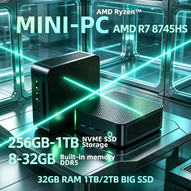Network Office Mini Server R7 8745HS Dual 2.5G Network Dual DDR5 NVMe HD DP Type-C Multi Screen Win11 Business Host
Network Office Mini Server R7 8745HS Dual 2.5G Network Dual DDR5 NVMe HD DP Type-C Multi Screen Win11 Business Host