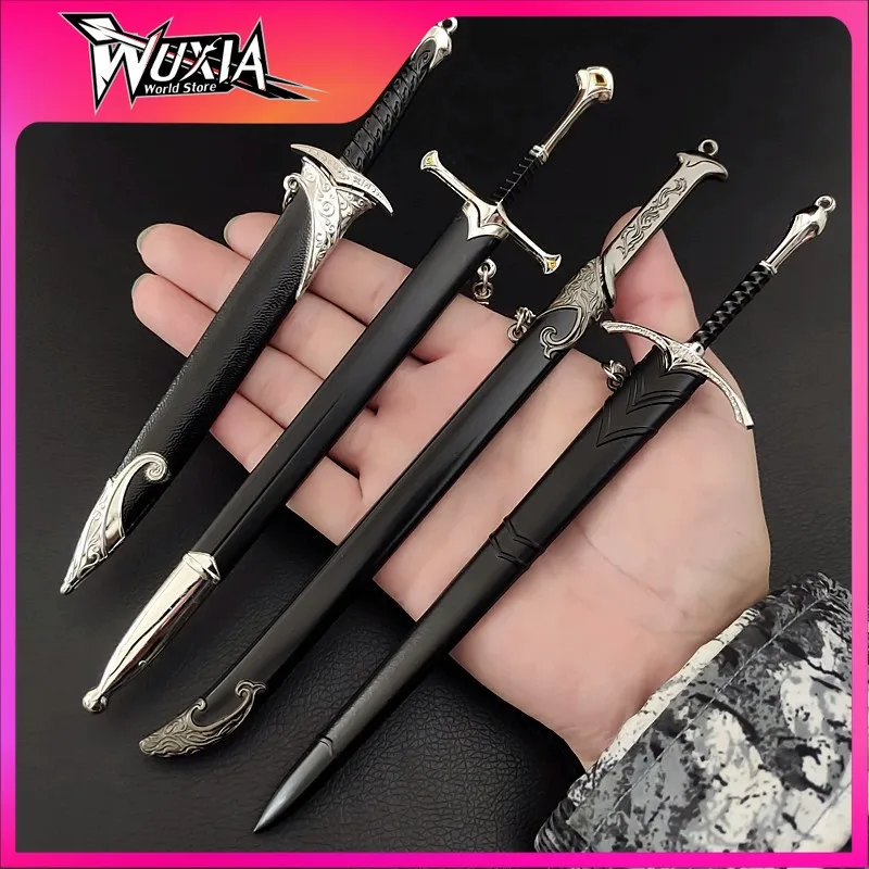 22 см Властелин колец средневековое оружие Glamdring Aragorn Narthil меч металлическая Катана Samurai орнаменты Подарки Игрушка
22 см Властелин колец средневековое оружие Glamdring Aragorn Narthil меч металлическая Катана Samurai орнаменты Подарки Игрушка
