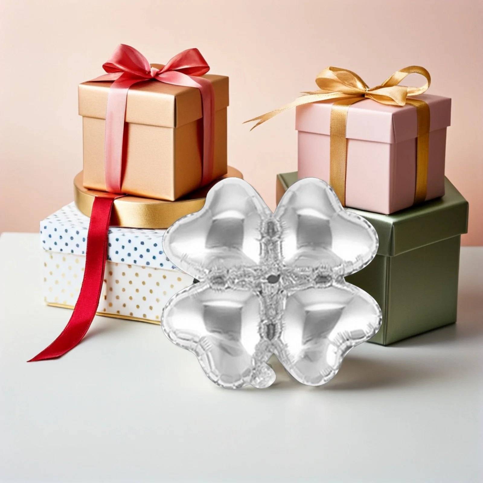 50pcs Heart Shape Foil Balloons Reusable Party Wedding Festival Decor Four Leaf Clover Design Silver Balloon For Events
50pcs Heart Shape Foil Balloons Reusable Party Wedding Festival Decor Four Leaf Clover Design Silver Balloon For Events