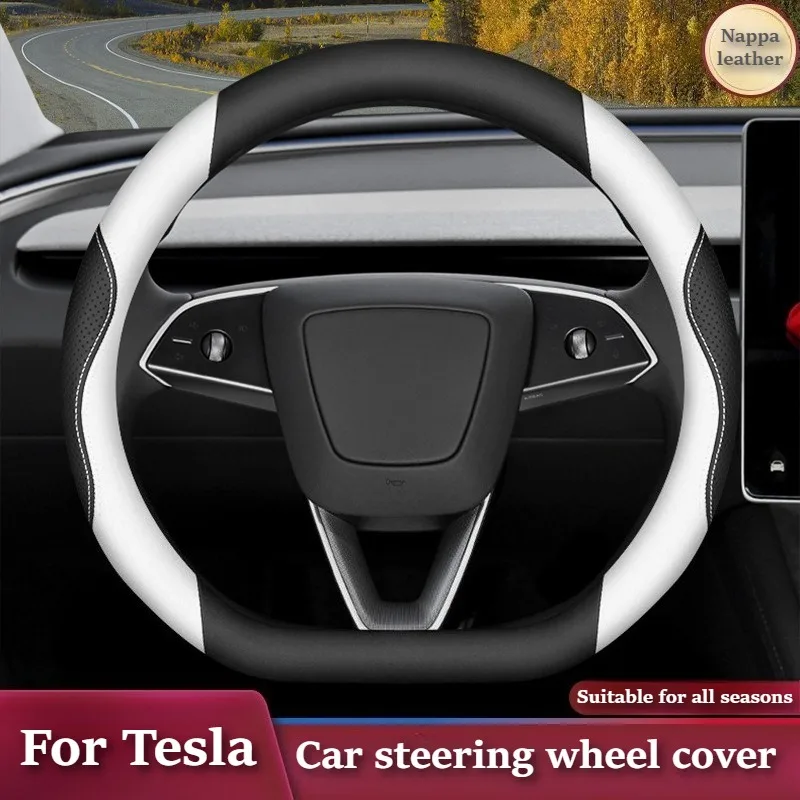 High-end Nappa Leather Car Steering Wheel Cover for Tesla Model 3 Model Y Model 3 Highland Tesla Accessories Car Steering Covers
High-end Nappa Leather Car Steering Wheel Cover for Tesla Model 3 Model Y Model 3 Highland Tesla Accessories Car Steering Covers