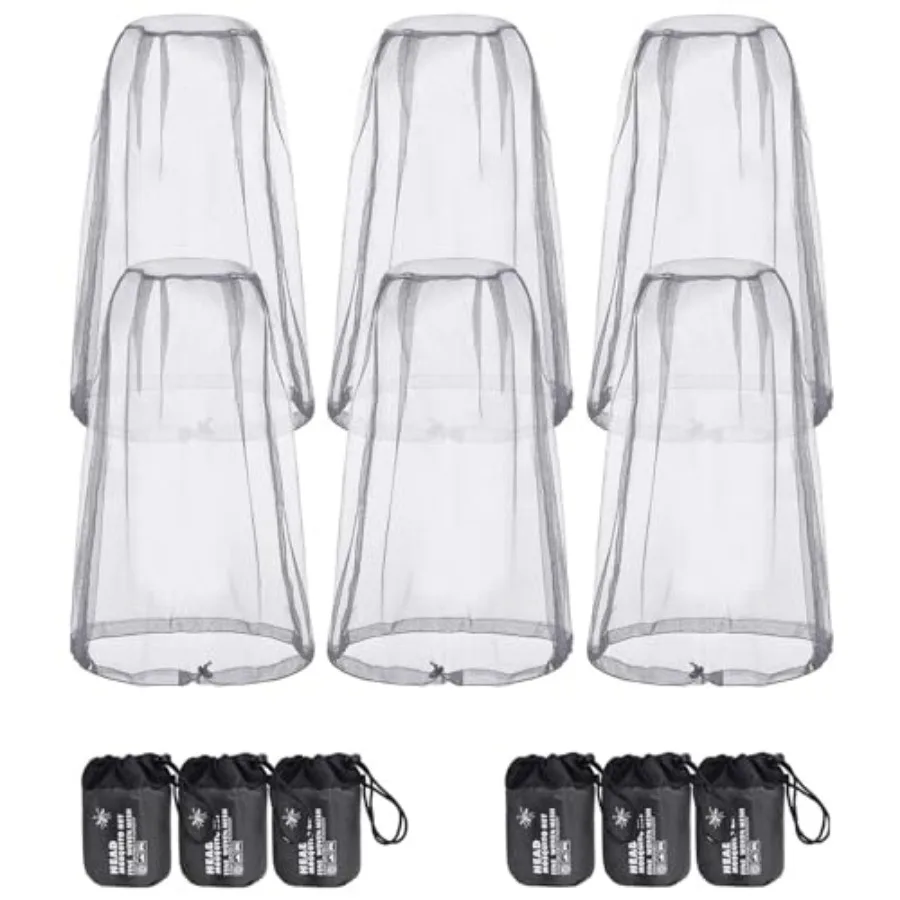 HESTYA 6 Pack Mosquito Head Net Mesh for Hiking and Outdoors Bug Face Netting over Hat Fishing Gear Insect Protection for Campi
HESTYA 6 Pack Mosquito Head Net Mesh for Hiking and Outdoors Bug Face Netting over Hat Fishing Gear Insect Protection for Campi