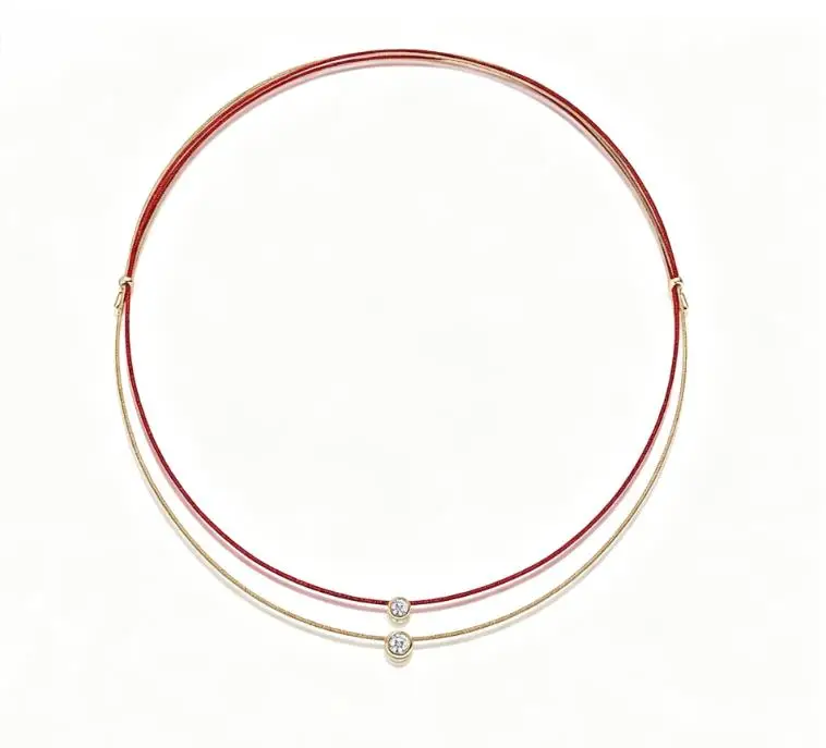 TS Dainty Single Moissanite Bezel Red Rope Choker Bezel Pendant Necklace S925 Gold Plated Minimalist Women Jewelry Gift
TS Dainty Single Moissanite Bezel Red Rope Choker Bezel Pendant Necklace S925 Gold Plated Minimalist Women Jewelry Gift
