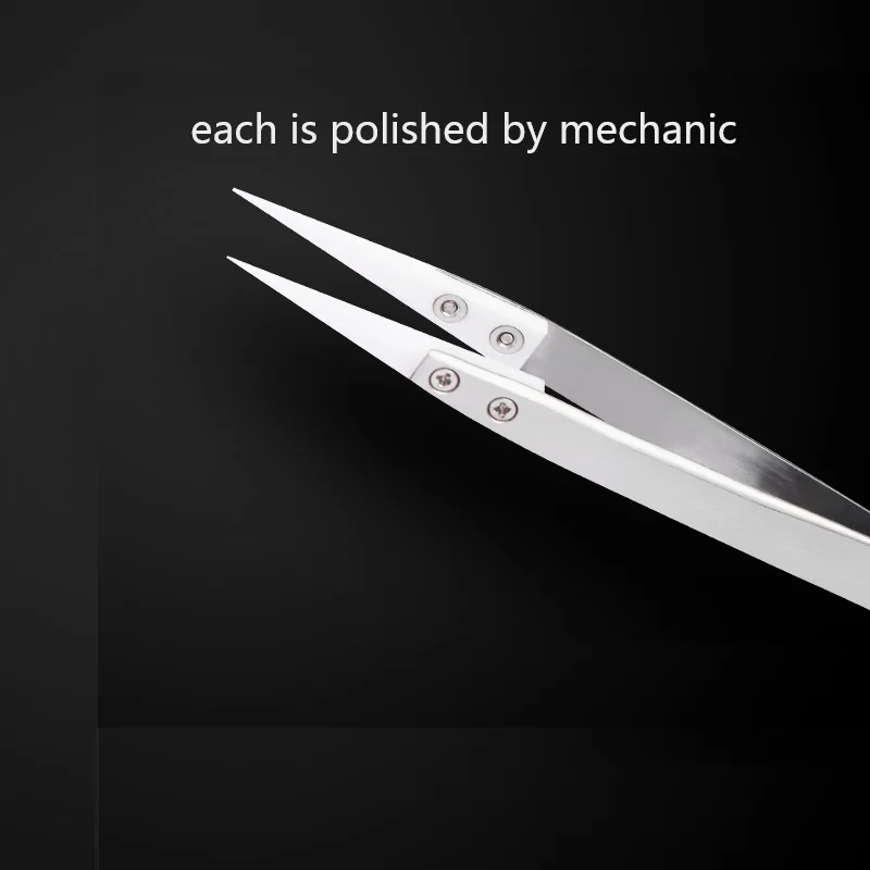TC-11 High Temperature Resistant Anti Static Ceramic Tweezers Precision Micro Soldering Desoldering Tool For Mobile Phone Repair