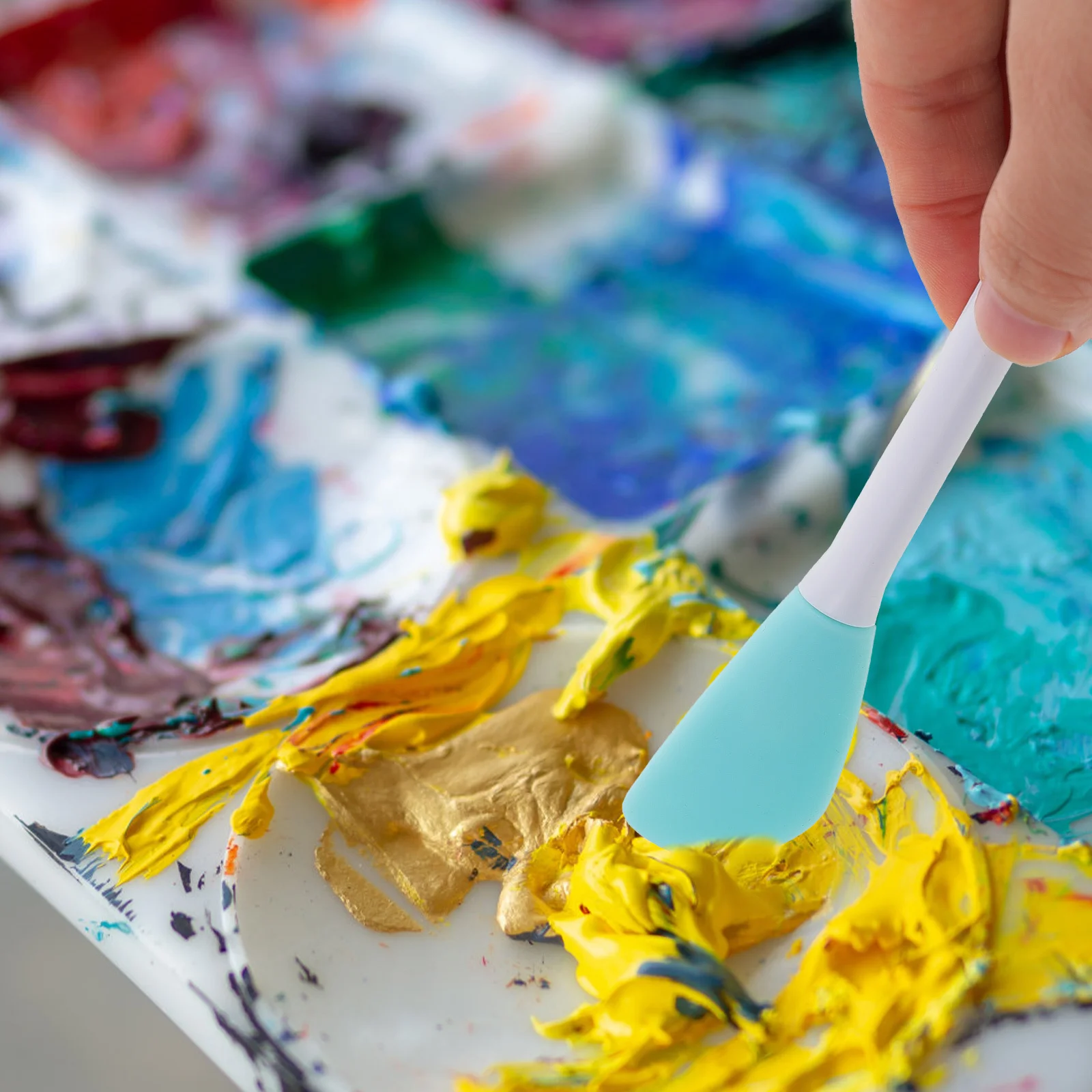 8Pcs Double-Ended Oil Painting Mixing Scrapers Smooth Handle Painting Art Spatulas Suitable for Ceramics Pottery Pigment Mixing
8Pcs Double-Ended Oil Painting Mixing Scrapers Smooth Handle Painting Art Spatulas Suitable for Ceramics Pottery Pigment Mixing