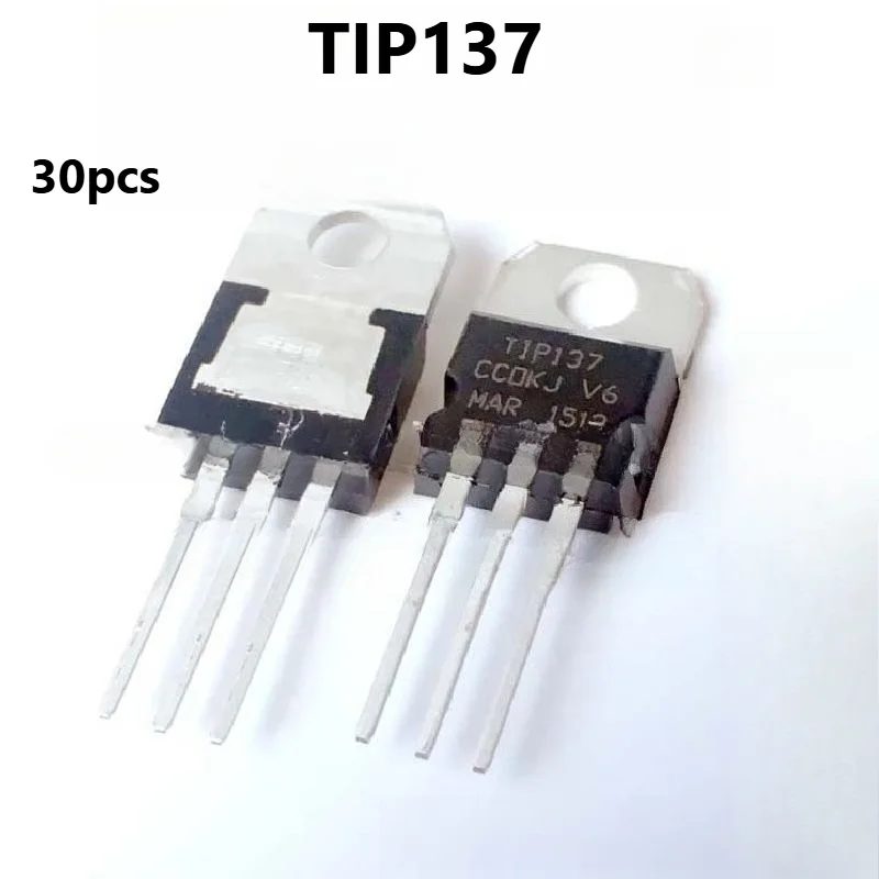 TIP137 PNP Darlington Transistor 30Pcs TO-220 100V 8A for Power Amplifier
TIP137 PNP Darlington Transistor 30Pcs TO-220 100V 8A for Power Amplifier