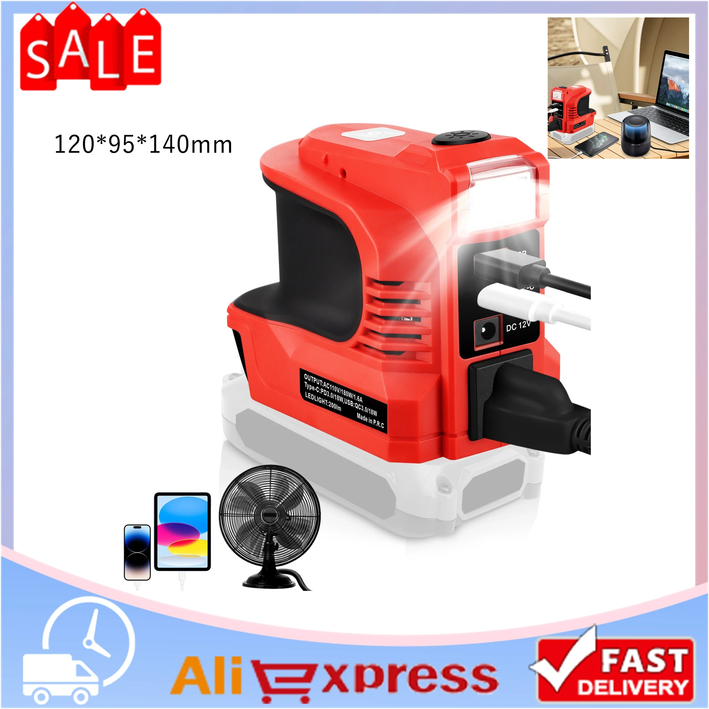 Portable Power Inverter Without Battery For 18V Battery 200W DC 18V To AC 220V-230V Battery Power Station Power Converter
Portable Power Inverter Without Battery For 18V Battery 200W DC 18V To AC 220V-230V Battery Power Station Power Converter