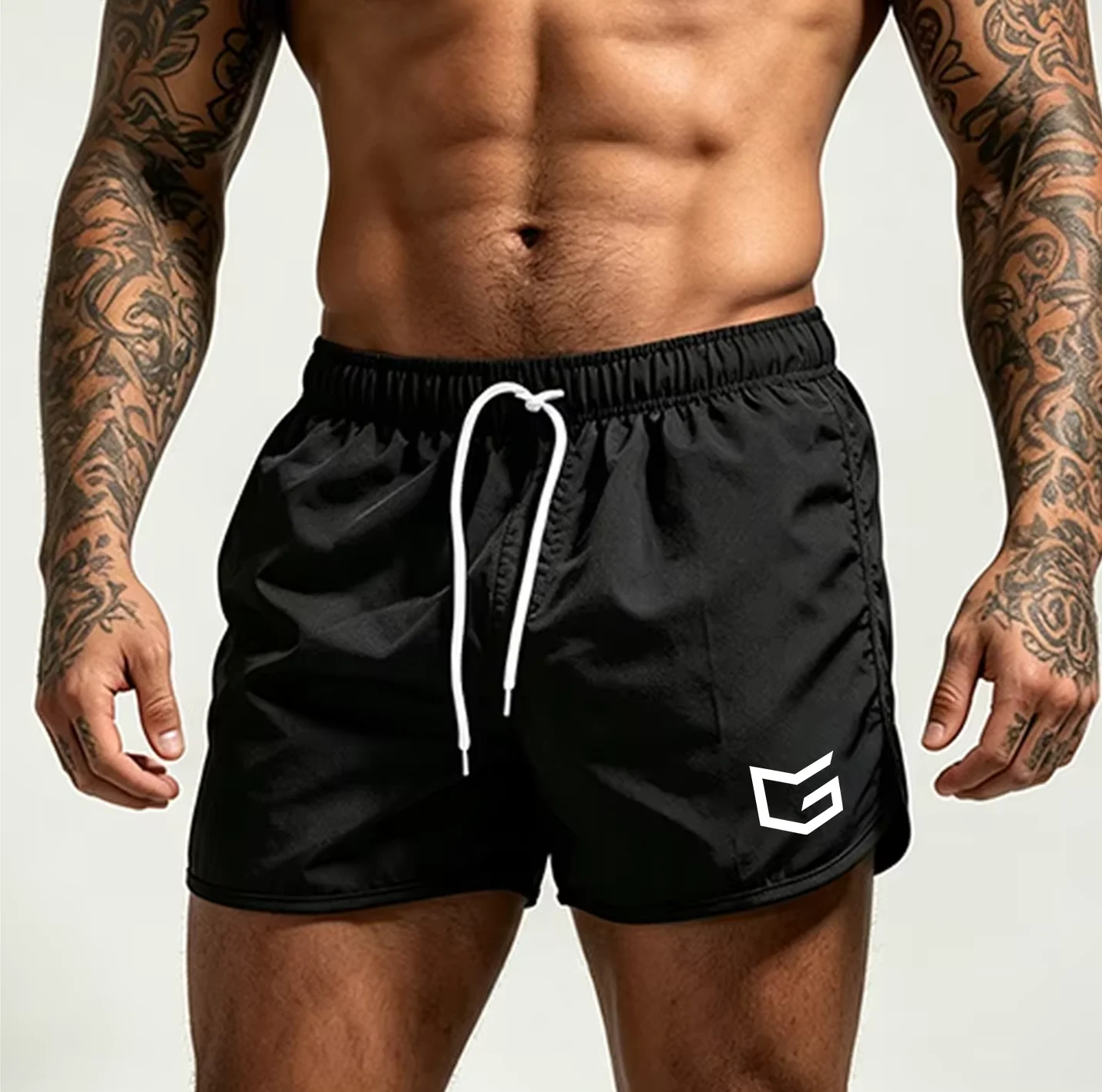 Men's Minimalist Geometric 'G' Pattern Quick-Dry Shorts, Lightweight Summer Gym Casual Beach Shorts-F47
Men's Minimalist Geometric 'G' Pattern Quick-Dry Shorts, Lightweight Summer Gym Casual Beach Shorts-F47