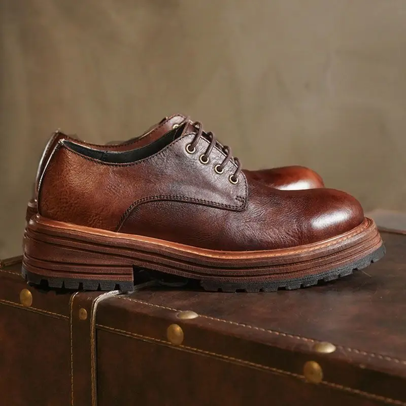 High Quality Handmade High-Grade Retro Men's Leather Shoes Big Toe British Style Casual Platform Increased
High Quality Handmade High-Grade Retro Men's Leather Shoes Big Toe British Style Casual Platform Increased