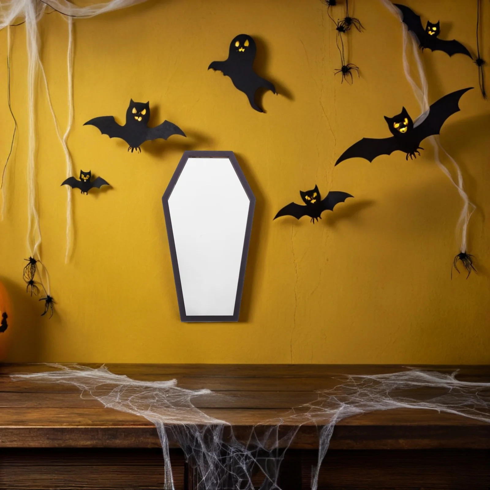 2Pcs Halloween Wooden Mirror Wall Stickers Gothic Style Self-Adhesive Decor for Bedroom Living Room Bathroom Coffin Mirror
2Pcs Halloween Wooden Mirror Wall Stickers Gothic Style Self-Adhesive Decor for Bedroom Living Room Bathroom Coffin Mirror