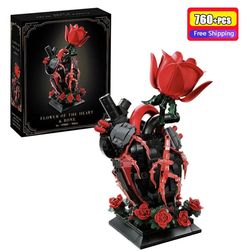 760Pcs Building Blocks Heart Rose Flower Mechanical Romantic Valentine Gift Gothic Bone Ornament Desktop Decor Toy
760Pcs Building Blocks Heart Rose Flower Mechanical Romantic Valentine Gift Gothic Bone Ornament Desktop Decor Toy