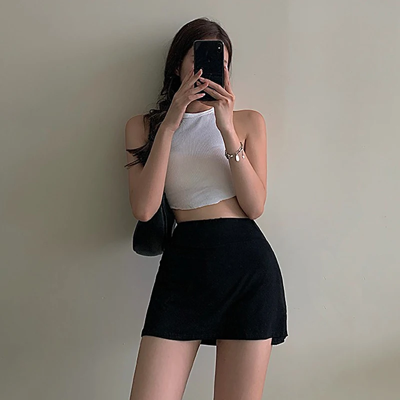 Women High-Waist Mini Skirt Solid Color Wrap Skirt Tennis Miniskirt with Lining Shorts for Girls White Black Khaki Gray
Women High-Waist Mini Skirt Solid Color Wrap Skirt Tennis Miniskirt with Lining Shorts for Girls White Black Khaki Gray