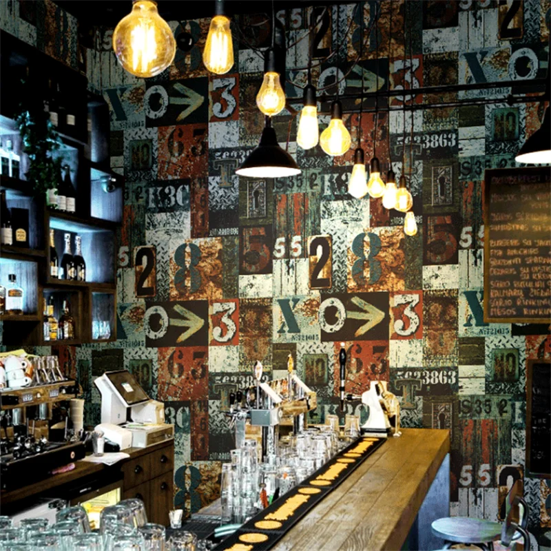 Vintage nostalgic industrial style digital letter metal sheet wallpaper personalized vintage hotel bar barbecue shop wall paper
Vintage nostalgic industrial style digital letter metal sheet wallpaper personalized vintage hotel bar barbecue shop wall paper