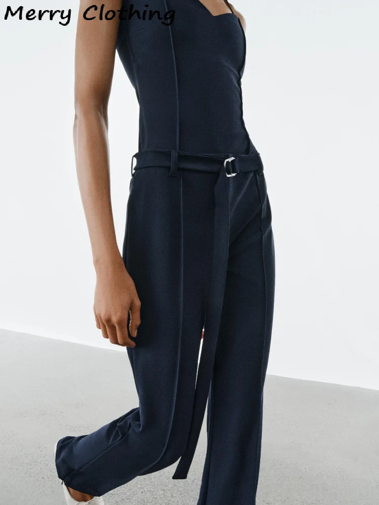Commute Office Slim Fit Top Pants Sets Women Spaghetti Strap Crop Vest Straight Leg Trousers with Belt 2026 New Lady Outfits
Commute Office Slim Fit Top Pants Sets Women Spaghetti Strap Crop Vest Straight Leg Trousers with Belt 2026 New Lady Outfits
