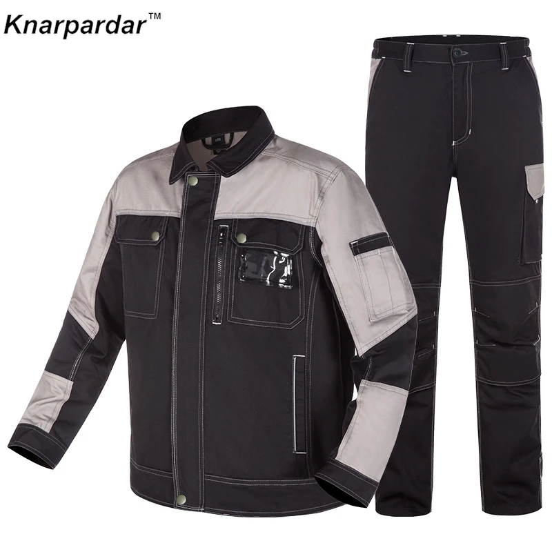 Рабочая одежда из 100% хлопка, куртка, брюки, комплекты костюмов, рабочая одежда, брюки с наколенниками для торговника, плотника, механика, мужчин и женщин
Рабочая одежда из 100% хлопка, куртка, брюки, комплекты костюмов, рабочая одежда, брюки с наколенниками для торговника, плотника, механика, мужчин и женщин