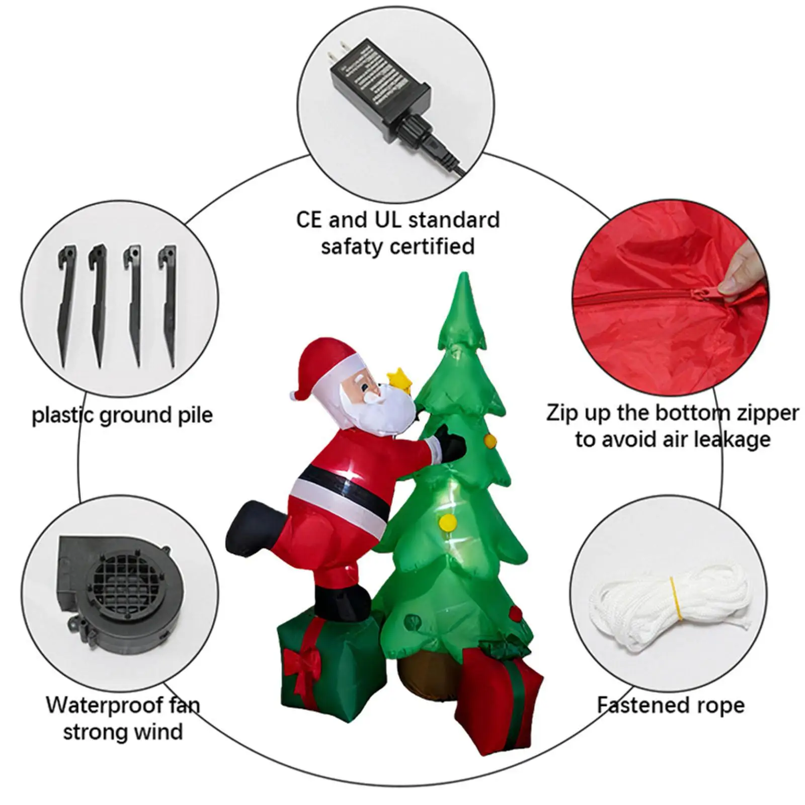 Large Blow Up Santa Inflatable Christmas Outdoor Decoration LED Illuminated for Garden and Lawn Parties
Large Blow Up Santa Inflatable Christmas Outdoor Decoration LED Illuminated for Garden and Lawn Parties