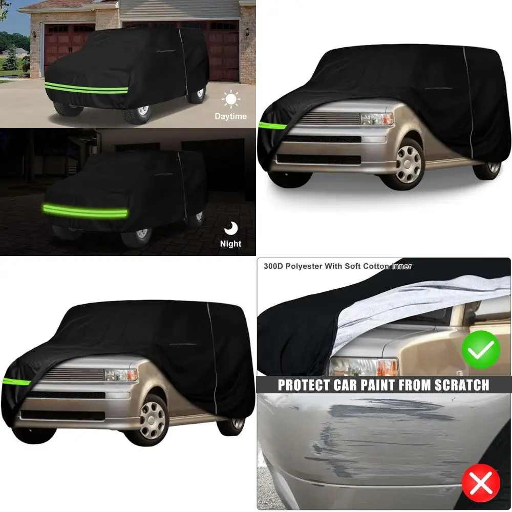 Всепогодный чехол для автомобиля из ткани Оксфорд 300D с хлопковой подкладкой для Toyota/Scion xB 2003-2007 годов, с защитой дверей на молнии и замков
Всепогодный чехол для автомобиля из ткани Оксфорд 300D с хлопковой подкладкой для Toyota/Scion xB 2003-2007 годов, с защитой дверей на молнии и замков