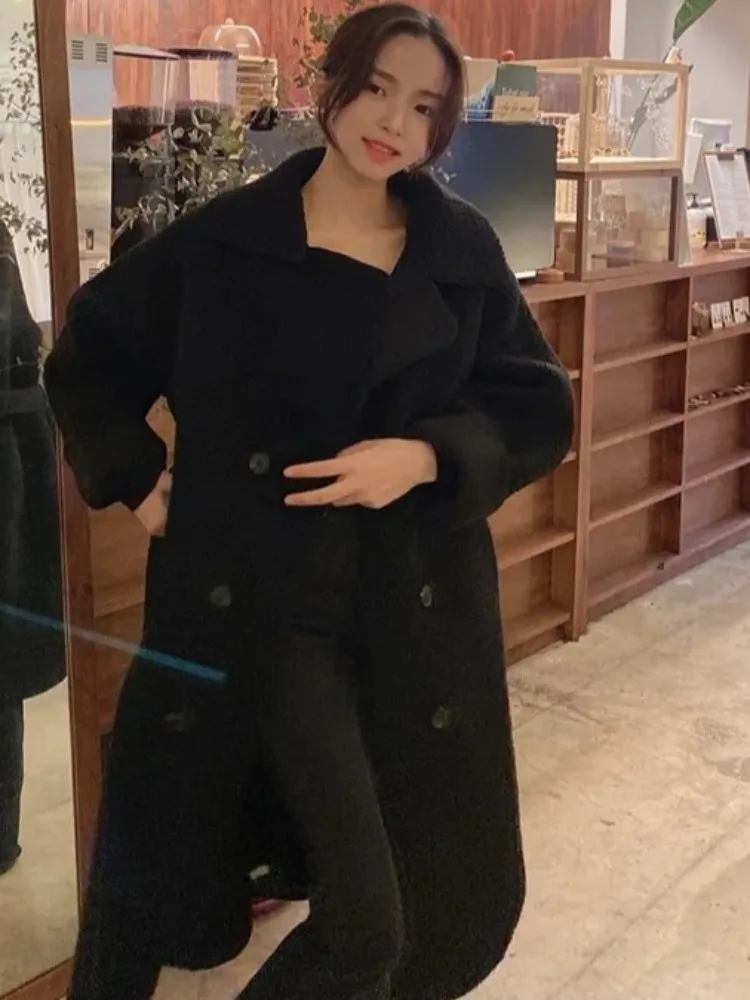 Lamb Fur Long Coat Women's Autumn Winter Simple Sli Collar Double Buttoned Jaet Versatile Faionable Korean Sle Oute...
Lamb Fur Long Coat Women's Autumn Winter Simple Sli Collar Double Buttoned Jaet Versatile Faionable Korean Sle Oute...