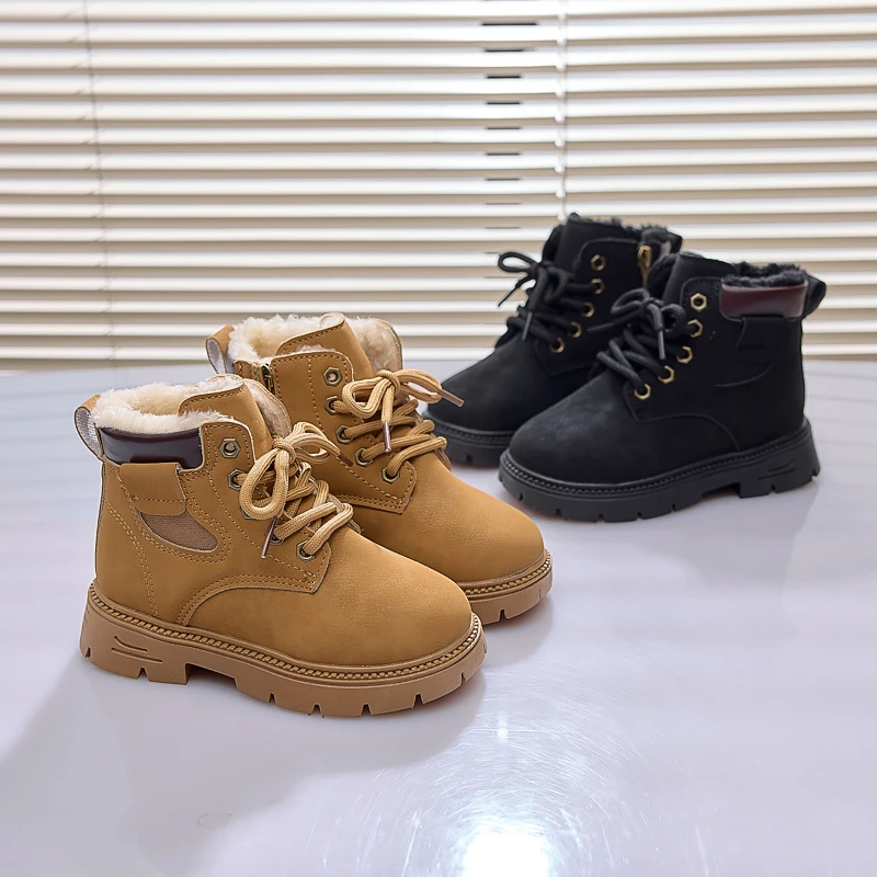 Children Warm Boots with Thick Fur Kids Short Boots Plush Comfortable 2025 Winter Boys Girls Ankle Boots Soft Bottom Non-slip 
Children Warm Boots with Thick Fur Kids Short Boots Plush Comfortable 2025 Winter Boys Girls Ankle Boots Soft Bottom Non-slip
