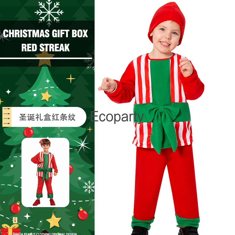 Children Gift Box Cosplay Costume Boy Girls Christmas Party Elf Outfit School Stage Show Performance Wear Top Pants Hat Suit
Children Gift Box Cosplay Costume Boy Girls Christmas Party Elf Outfit School Stage Show Performance Wear Top Pants Hat Suit