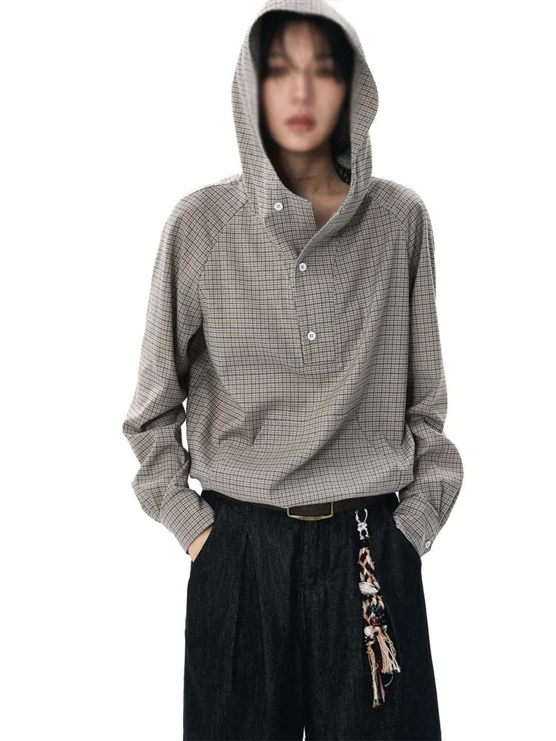 Plaid Hooded irt Men's Premium Casual Long Sve Loose Fit Spring Top Faionable Lazy Sle Polyester Blend
Plaid Hooded irt Men's Premium Casual Long Sve Loose Fit Spring Top Faionable Lazy Sle Polyester Blend