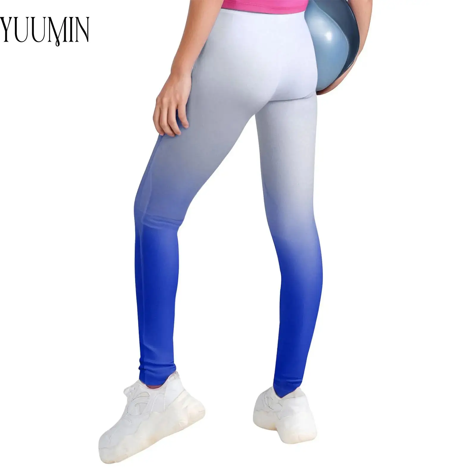 Girls Stretchy Gymnastics Dance Sports Pants Kids Elastic Waistband Rhinestones Gradient Athletic Leggings for Gym Yoga Fitness
Girls Stretchy Gymnastics Dance Sports Pants Kids Elastic Waistband Rhinestones Gradient Athletic Leggings for Gym Yoga Fitness