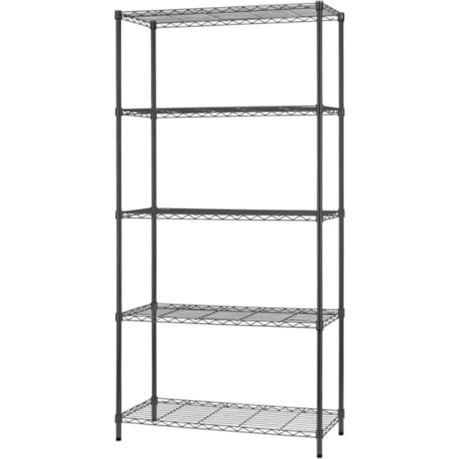 14" D×36" W×72" H Wire Shelving Unit Commercial Metal Shelf with 5 Tier Adjustable Layer Rack Strong Steel for Restaurant Garag
14" D×36" W×72" H Wire Shelving Unit Commercial Metal Shelf with 5 Tier Adjustable Layer Rack Strong Steel for Restaurant Garag