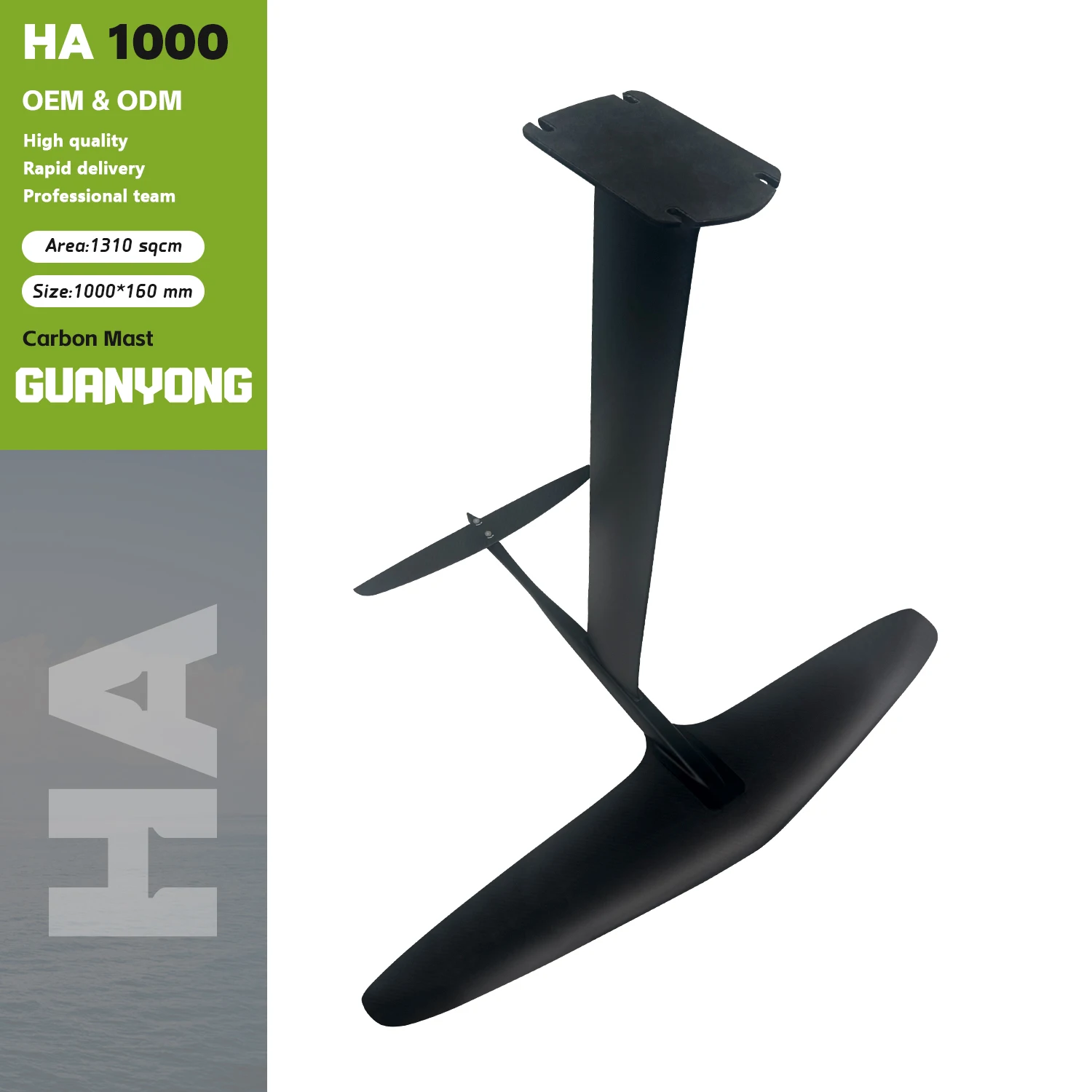 GY-HA1000 Unpowered Hydrofoil Boat Carbon Fiber Hydrofoil 1310 Sq Cm Suitable for SUP Board Surfing
GY-HA1000 Unpowered Hydrofoil Boat Carbon Fiber Hydrofoil 1310 Sq Cm Suitable for SUP Board Surfing