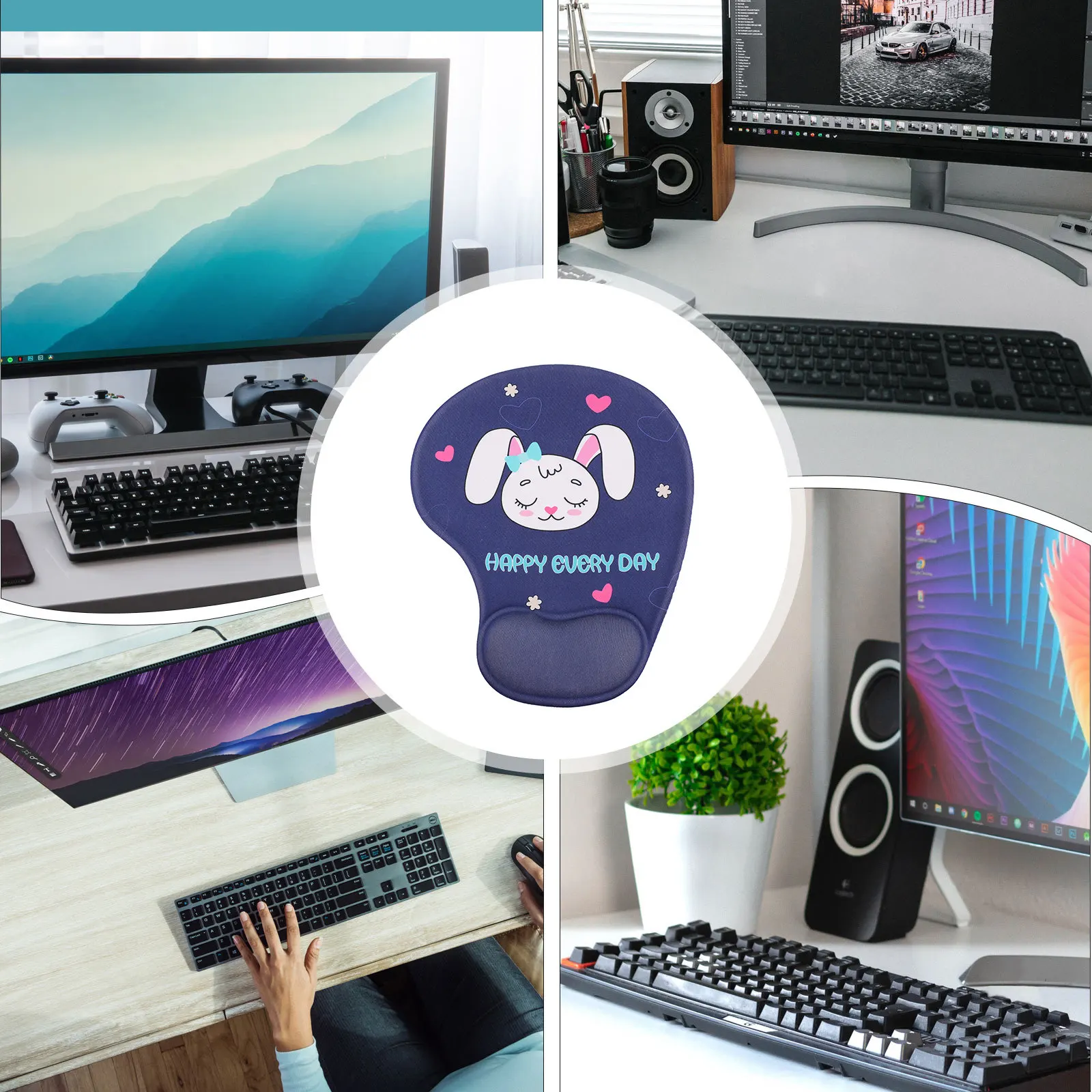 Thickened Hand Rest Mouse Pad Silicone Non-Slip Wrist Support Ergonomic Design for Office Home Computer Laptop Use
Thickened Hand Rest Mouse Pad Silicone Non-Slip Wrist Support Ergonomic Design for Office Home Computer Laptop Use