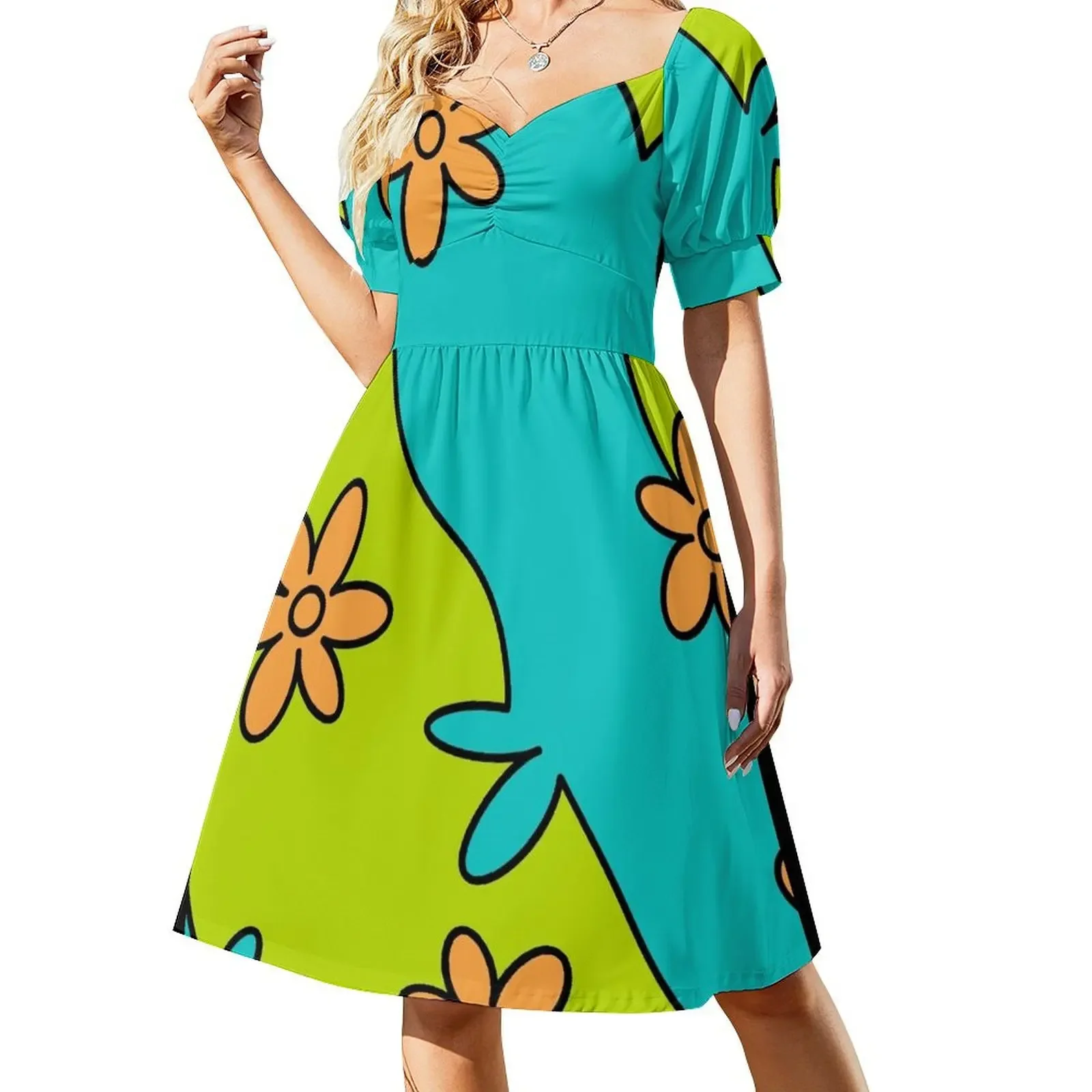 Mysterious flowers Short-Sleeved Dress Woman's evening dress dresses summer purple dress
Mysterious flowers Short-Sleeved Dress Woman's evening dress dresses summer purple dress
