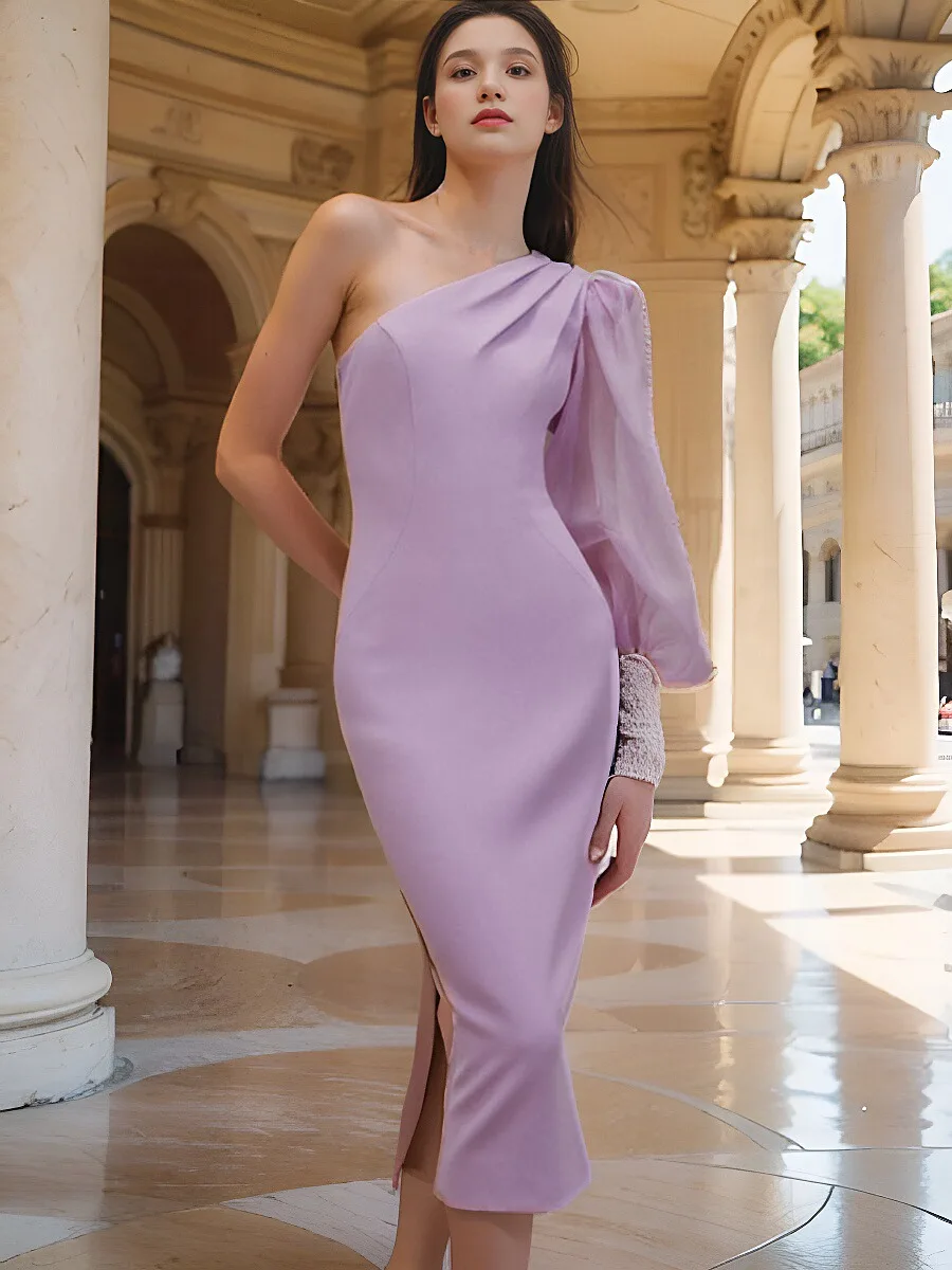Sexy Summer Long Puff Sleeve One Shoulder Bodycon Dresses for Women Elegant Diamonds Sequins Celebrity Midi Party Dress Club
Sexy Summer Long Puff Sleeve One Shoulder Bodycon Dresses for Women Elegant Diamonds Sequins Celebrity Midi Party Dress Club