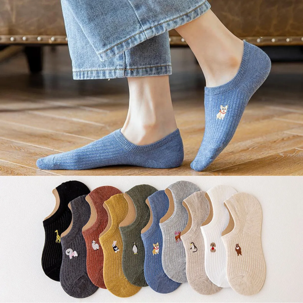 Candy Colors Low Cut Socks Cartoon Embroidery Japanese Kawaii Cute Sock Slippers Women Silicone Non-slip Invisible No Show Socks
Candy Colors Low Cut Socks Cartoon Embroidery Japanese Kawaii Cute Sock Slippers Women Silicone Non-slip Invisible No Show Socks