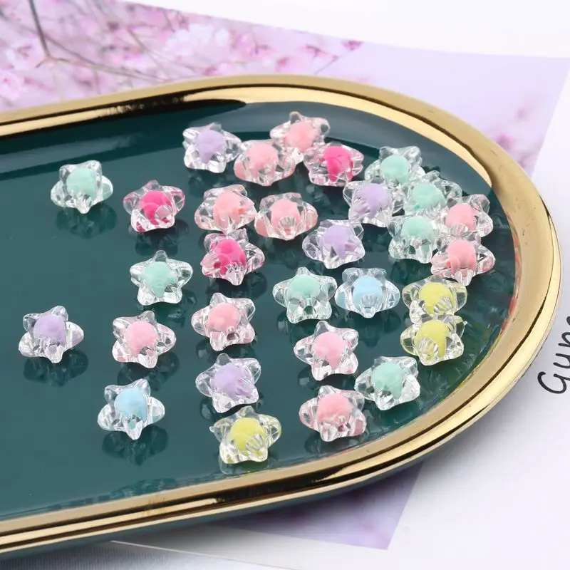 Wholesale 1100pcs 11mm Colorful Core Transaprent Acrylic Star Beads DIY Jewelry Findings Ornament Accessories Beading Material
Wholesale 1100pcs 11mm Colorful Core Transaprent Acrylic Star Beads DIY Jewelry Findings Ornament Accessories Beading Material