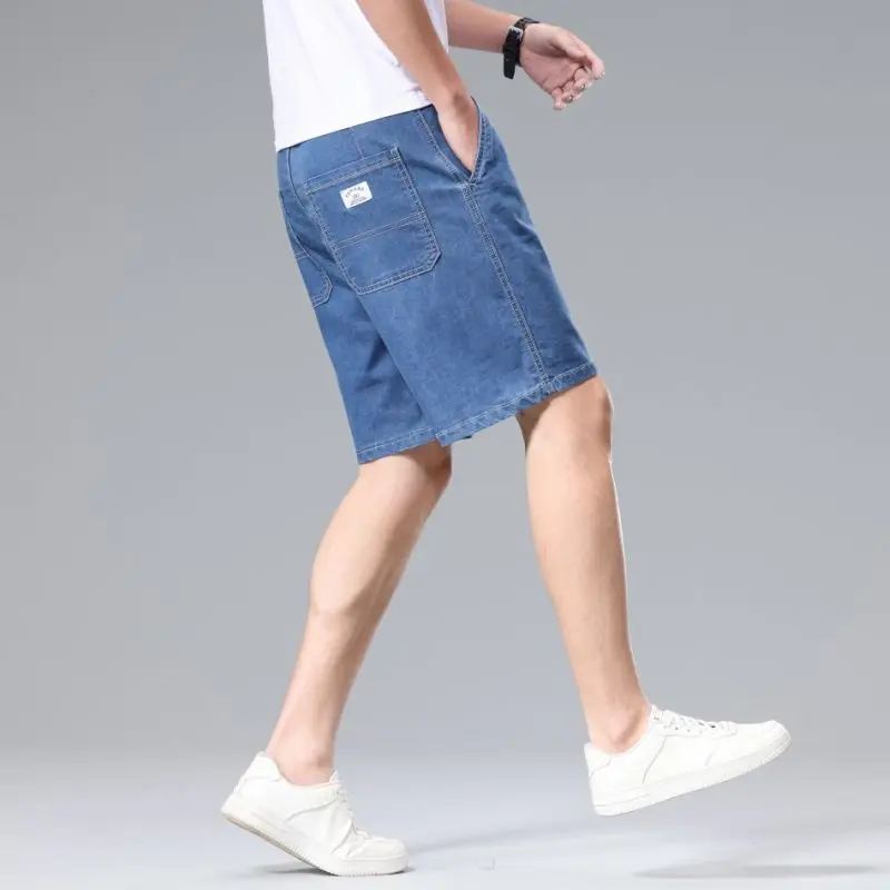 Men's Denim Shorts Summer Thin Loose Straight 5 Pocket Stretch Cotton Casual Moto Pants Knee Length
Men's Denim Shorts Summer Thin Loose Straight 5 Pocket Stretch Cotton Casual Moto Pants Knee Length