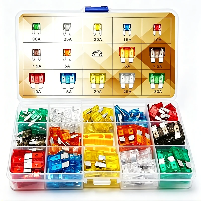 140PCS Car Blade Fuse Kit, Standard & Mini Auto Blade Fuses Assortment, ATC/ATO Automotive Fuses 5A 7.5A 10A 15A 20A 25A 30AMP
140PCS Car Blade Fuse Kit, Standard & Mini Auto Blade Fuses Assortment, ATC/ATO Automotive Fuses 5A 7.5A 10A 15A 20A 25A 30AMP