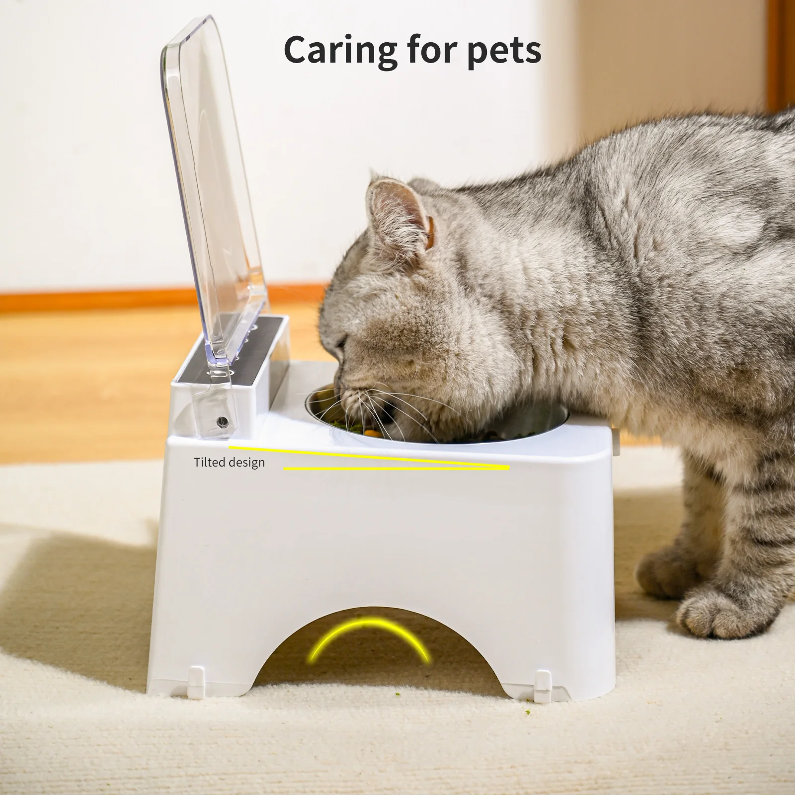 New Pet Bowl Is A Stainless Steel Cat Bowl Dust-proof Automatic Openin Feeding Bowl For Pets
New Pet Bowl Is A Stainless Steel Cat Bowl Dust-proof Automatic Openin Feeding Bowl For Pets