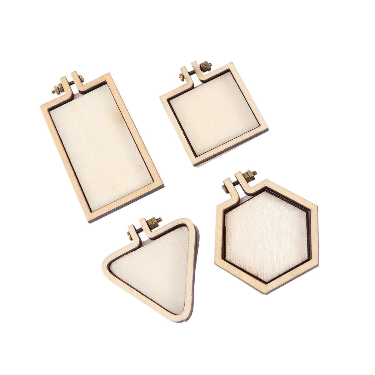 5 pcs EcoFriendly Wood Embroidery Hoop Kits 35cm Triangle 2cm Hexagon 3x3cm 5x3cm Squares Golden Chain Mini Cross Stitch Fixing
5 pcs EcoFriendly Wood Embroidery Hoop Kits 35cm Triangle 2cm Hexagon 3x3cm 5x3cm Squares Golden Chain Mini Cross Stitch Fixing