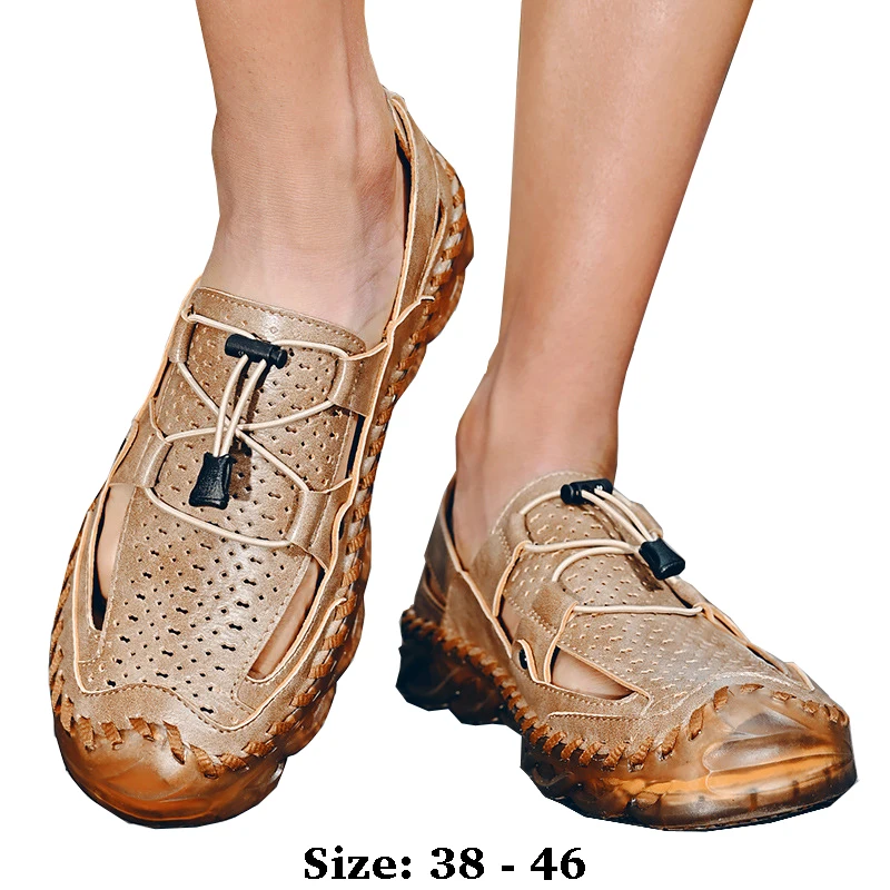 High quality leather flat sandals for men round toes new summer 2025 size 45 46 casual outdoor walking big size shoe black brown
High quality leather flat sandals for men round toes new summer 2025 size 45 46 casual outdoor walking big size shoe black brown