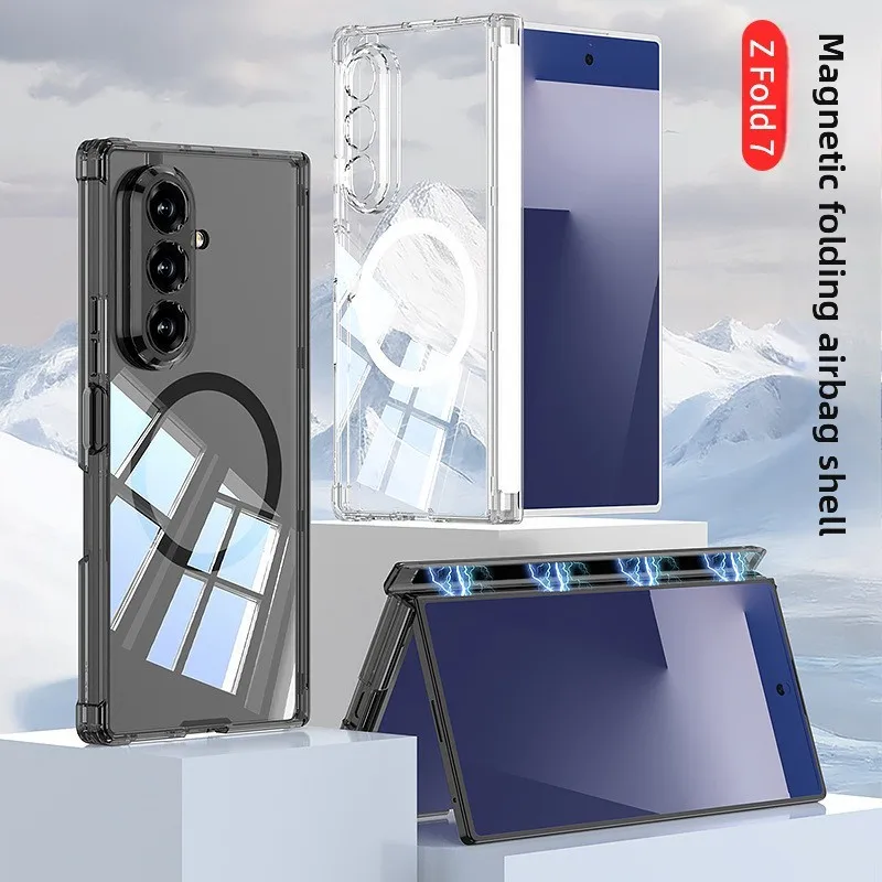 For Samsung Z Fold 7 phone case airbag clear protective cover wireless charging
For Samsung Z Fold 7 phone case airbag clear protective cover wireless charging